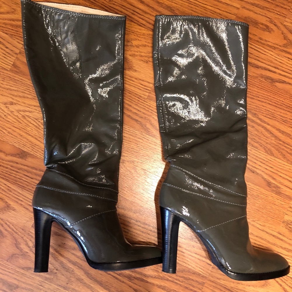 Grey Michael Kors Leather Boots - Picture 1 of 4